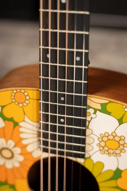 Taylor GS Mini-e Special Edition Acoustic/Electric Guitar - Floral Green with GS Mini Hard Bag