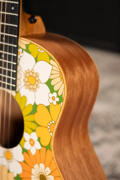 Taylor GS Mini-e Special Edition Acoustic/Electric Guitar - Floral Green with GS Mini Hard Bag