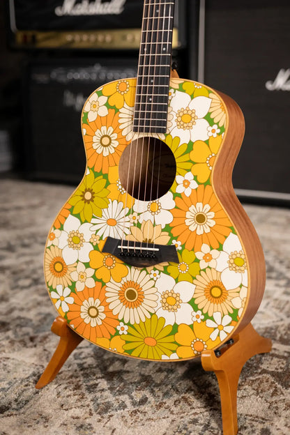 Taylor GS Mini-e Special Edition Acoustic/Electric Guitar - Floral Green with GS Mini Hard Bag