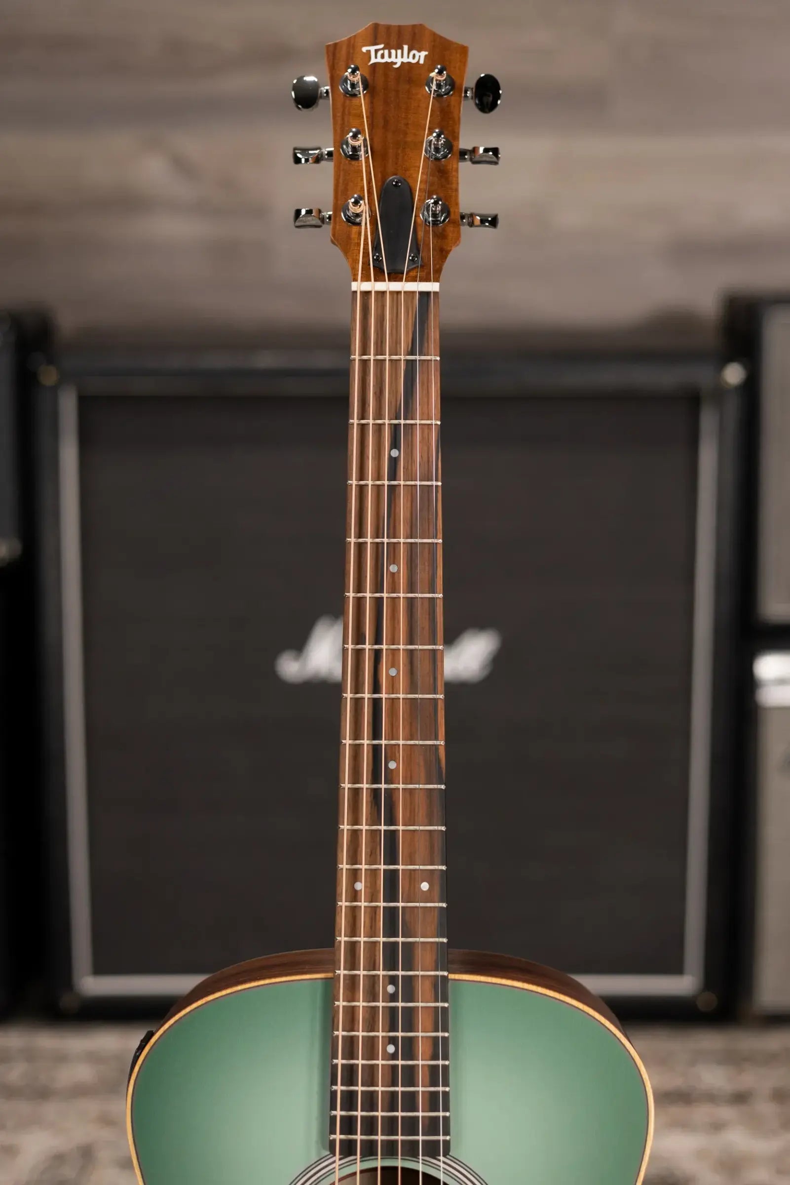 Taylor GS Mini-e Special Edition Acoustic/Electric Guitar - Vintage Teal Burst with GS Mini Hard Bag