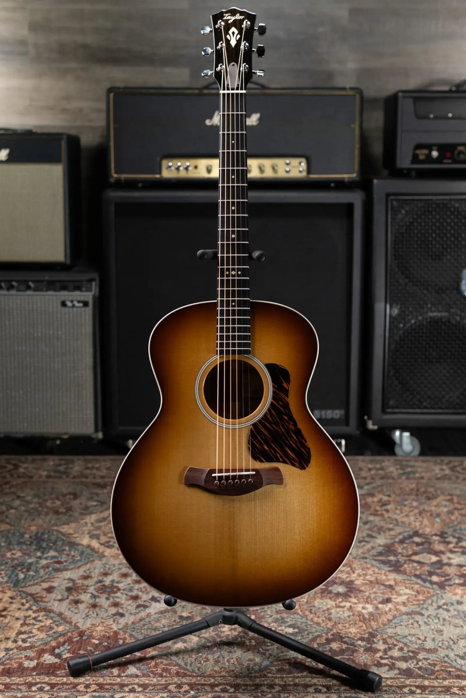 Taylor Gold Label 514e Super Auditorium Acoustic/Electric Guitar - Sunburst with Firestripe Pickguard and Hardshell Case