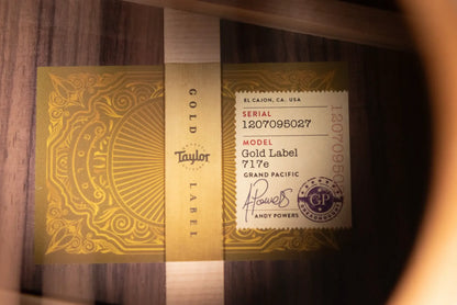 Taylor Gold Label 717e Grand Pacific Acoustic/Electric Guitar with Hardshell Case