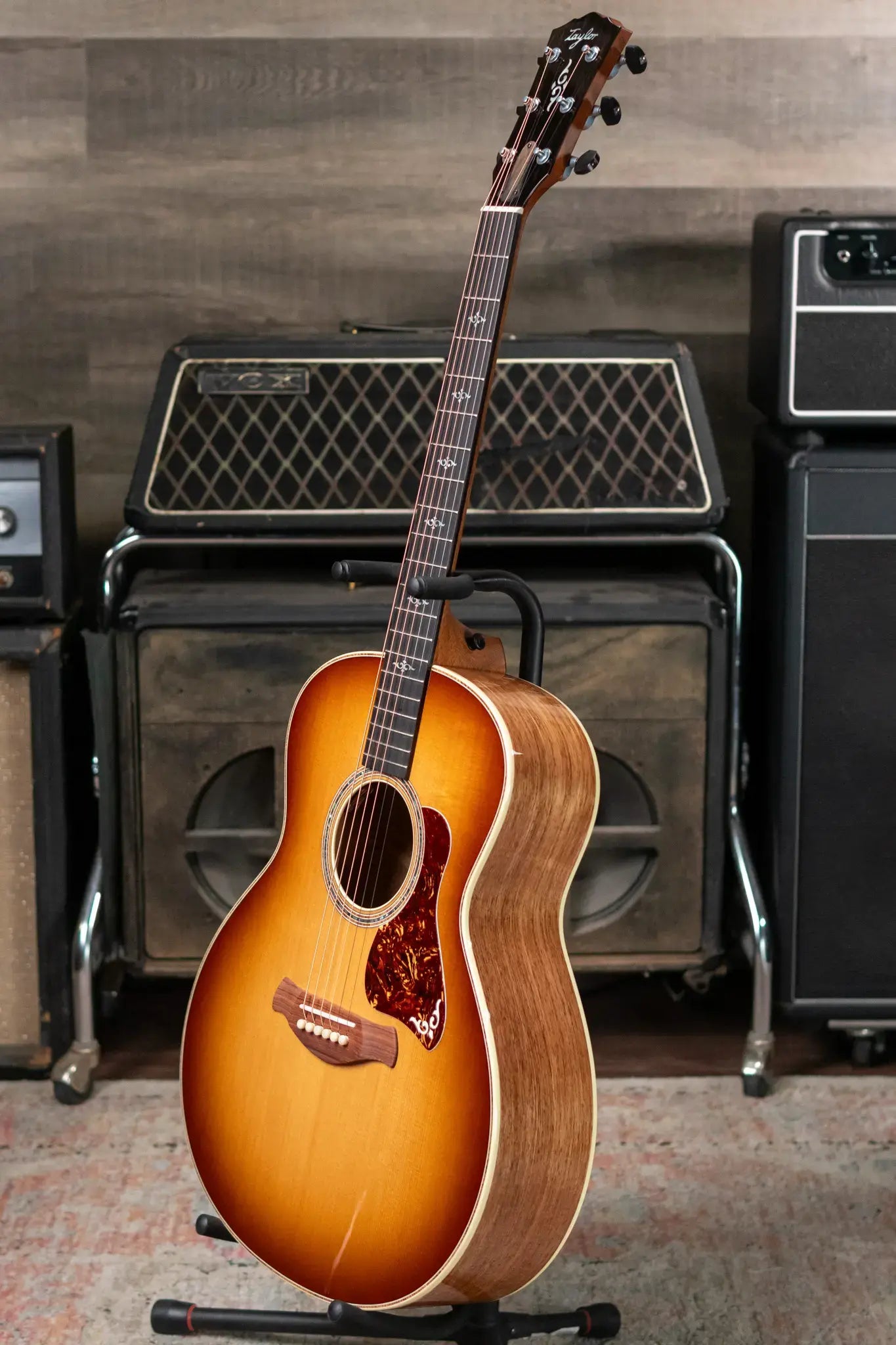 Taylor Gold Label 814e SB Super Auditorium Honduran Rosewood Acoustic/Electric Guitar - Burst Top with Hardshell Case