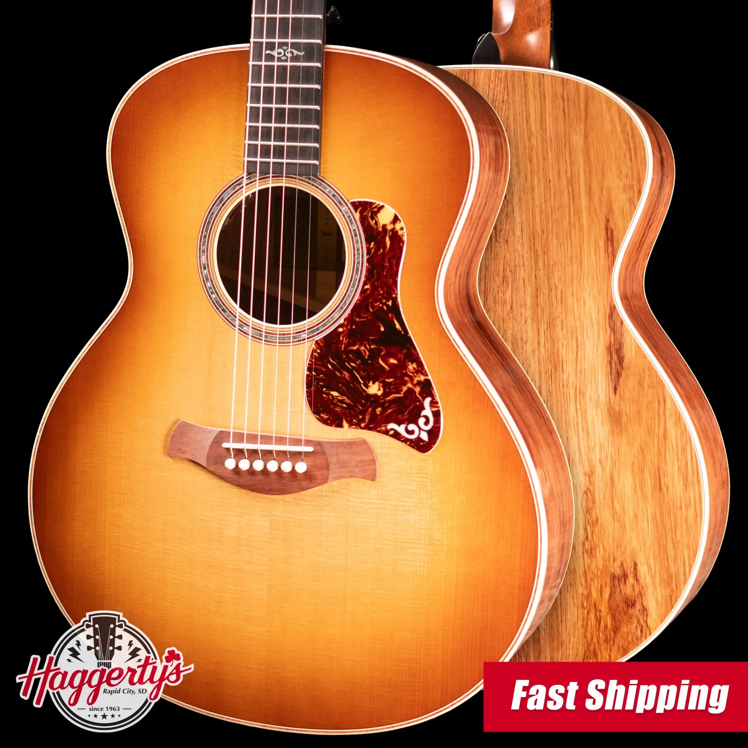 Taylor Gold Label 814e SB Honduran Rosewood Super Auditorium Acoustic/Electric Guitar - Burst Top with Hardshell Case