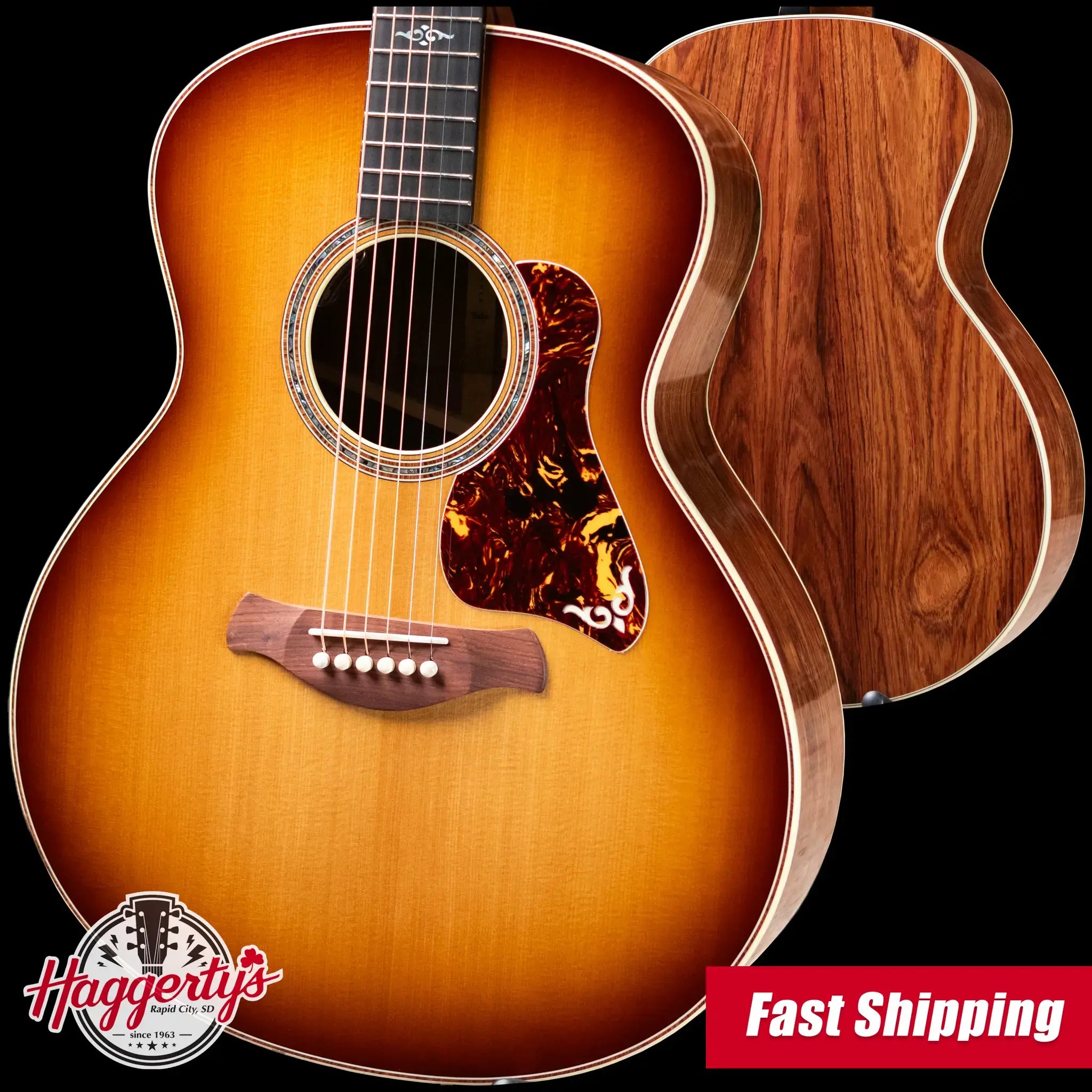 Taylor Gold Label 814e SB Super Auditorium Acoustic/Electric Guitar - Burst Top with Hardshell Case - Factory Demo