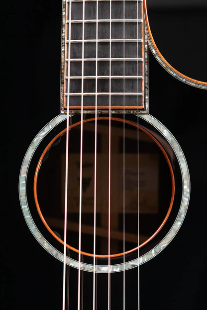 Taylor Guitars 4 Vets 814ce Special Edition Grand Auditorium Acoustic/Electric Guitar - Blacktop with Hardshell Case