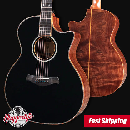 Taylor Guitars 4 Vets 814ce Special Edition Grand Auditorium Acoustic/Electric Guitar - Blacktop with Hardshell Case