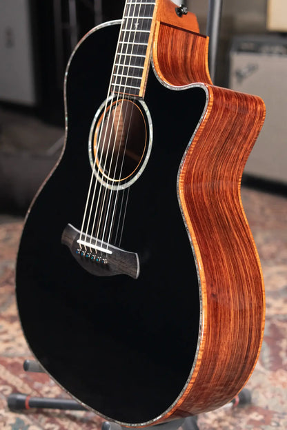 Taylor Guitars 4 Vets 814ce Special Edition Grand Auditorium Acoustic/Electric Guitar - Blacktop with Hardshell Case