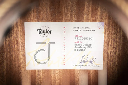 Taylor Jacob Collier Signature Academy 22e 5-String Grand Concert Acoustic/Electric Guitar with Gig Bag