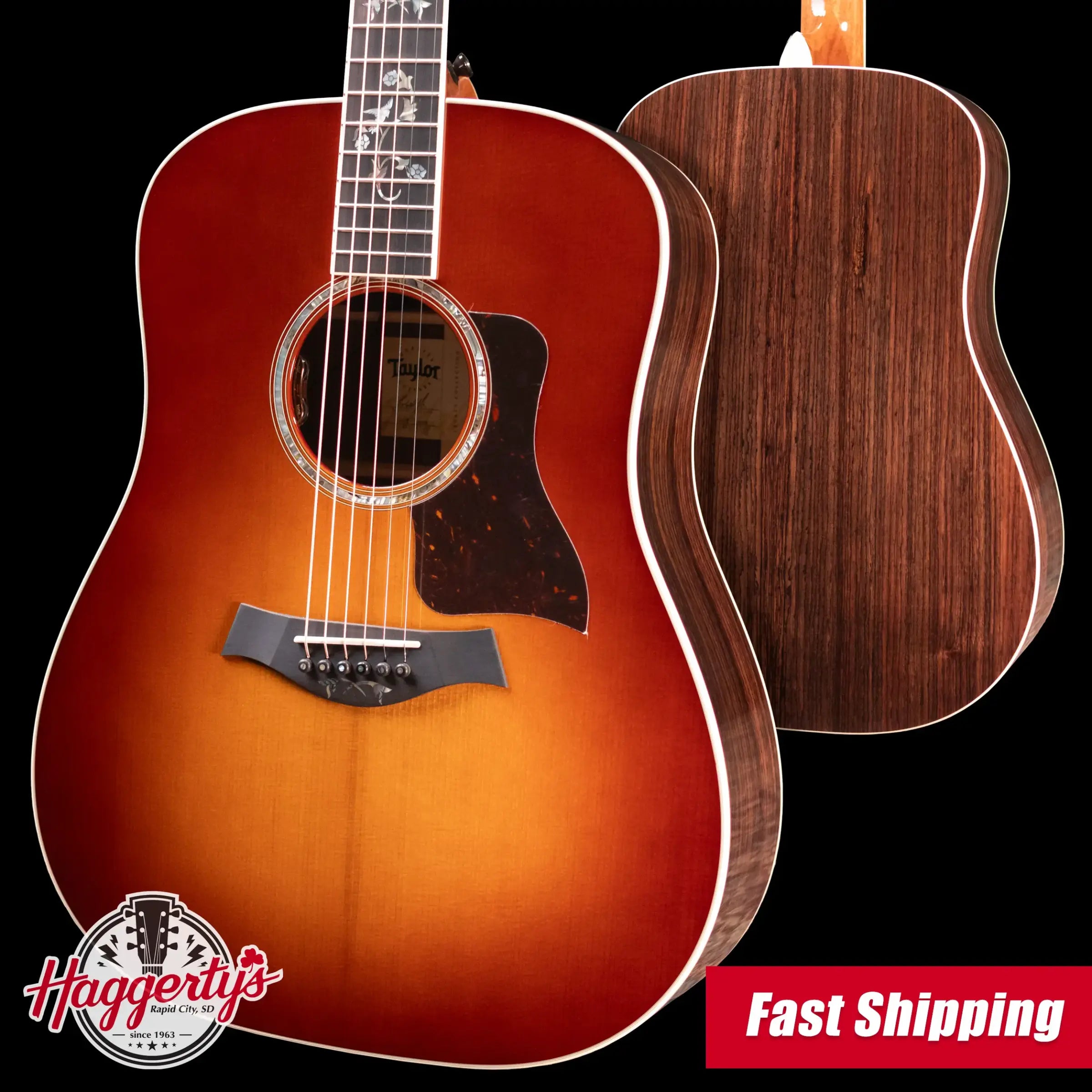 Taylor Legacy 810e Special Edition Dreadnought Acoustic/Electric Guitar - Heritage Burst with Hardshell Case