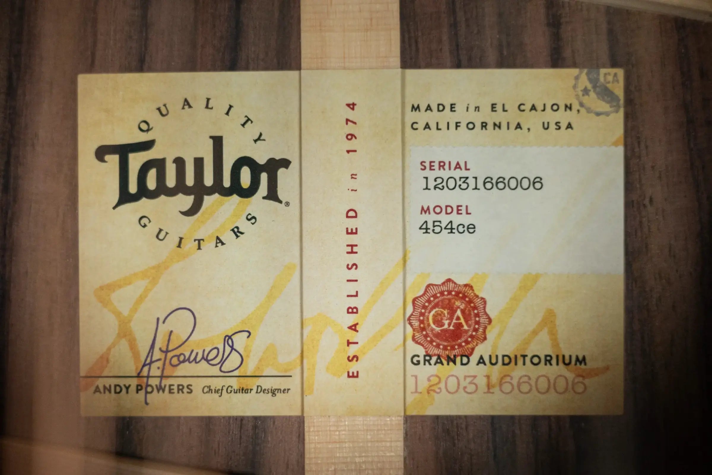 Taylor Next Generation 454ce 12-String Grand Auditorium Acoustic/Electric Guitar with Hardshell Case