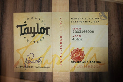 Taylor Next Generation 454ce 12-String Grand Auditorium Acoustic/Electric Guitar with Hardshell Case
