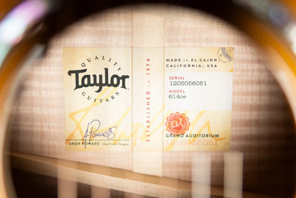 Taylor Next Generation 614ce Grand Auditorium Acoustic/Electric Guitar - Antique Blonde with Hardshell Case