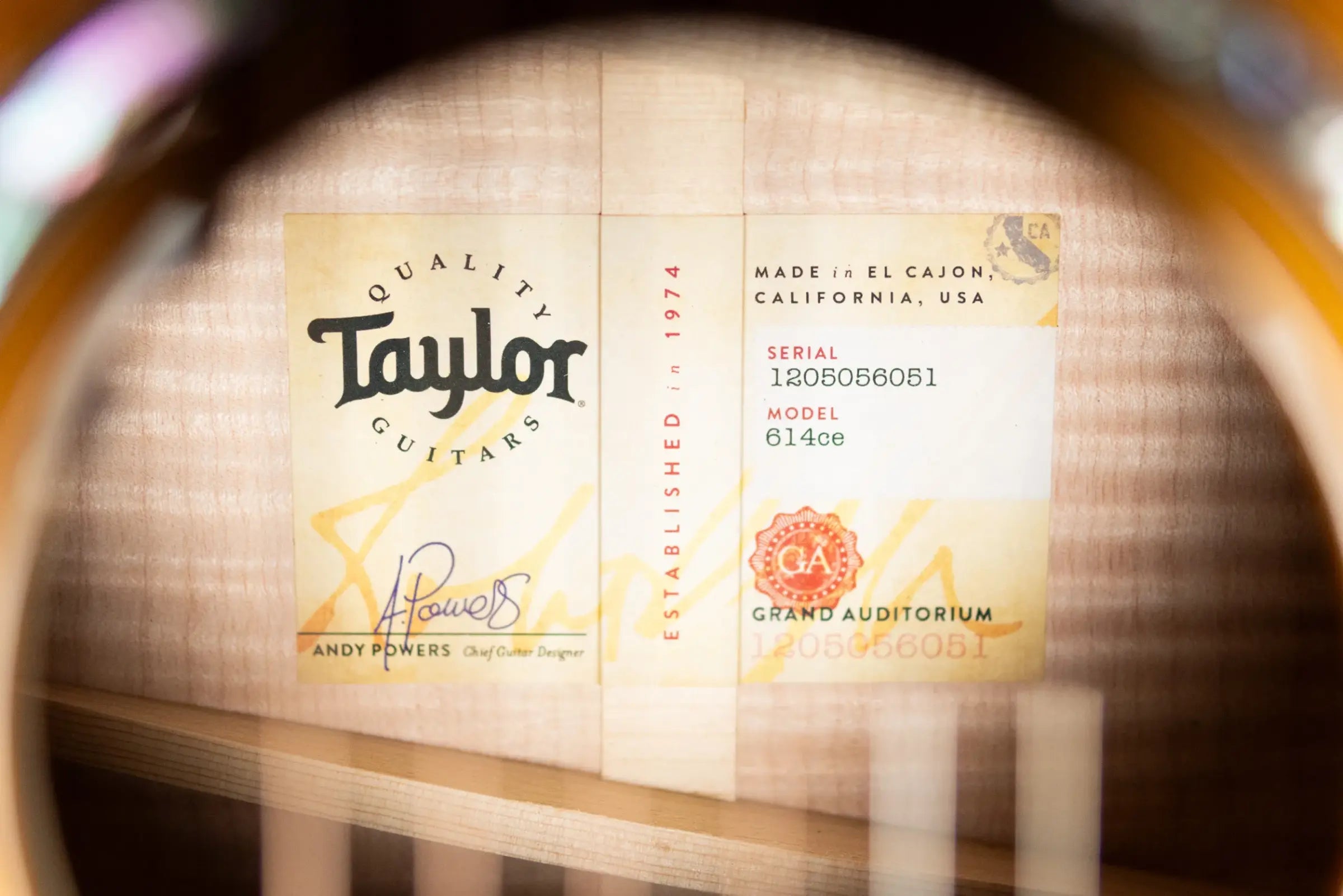 Taylor Next Generation 614ce Grand Auditorium Acoustic/Electric Guitar - Antique Blonde with Hardshell Case