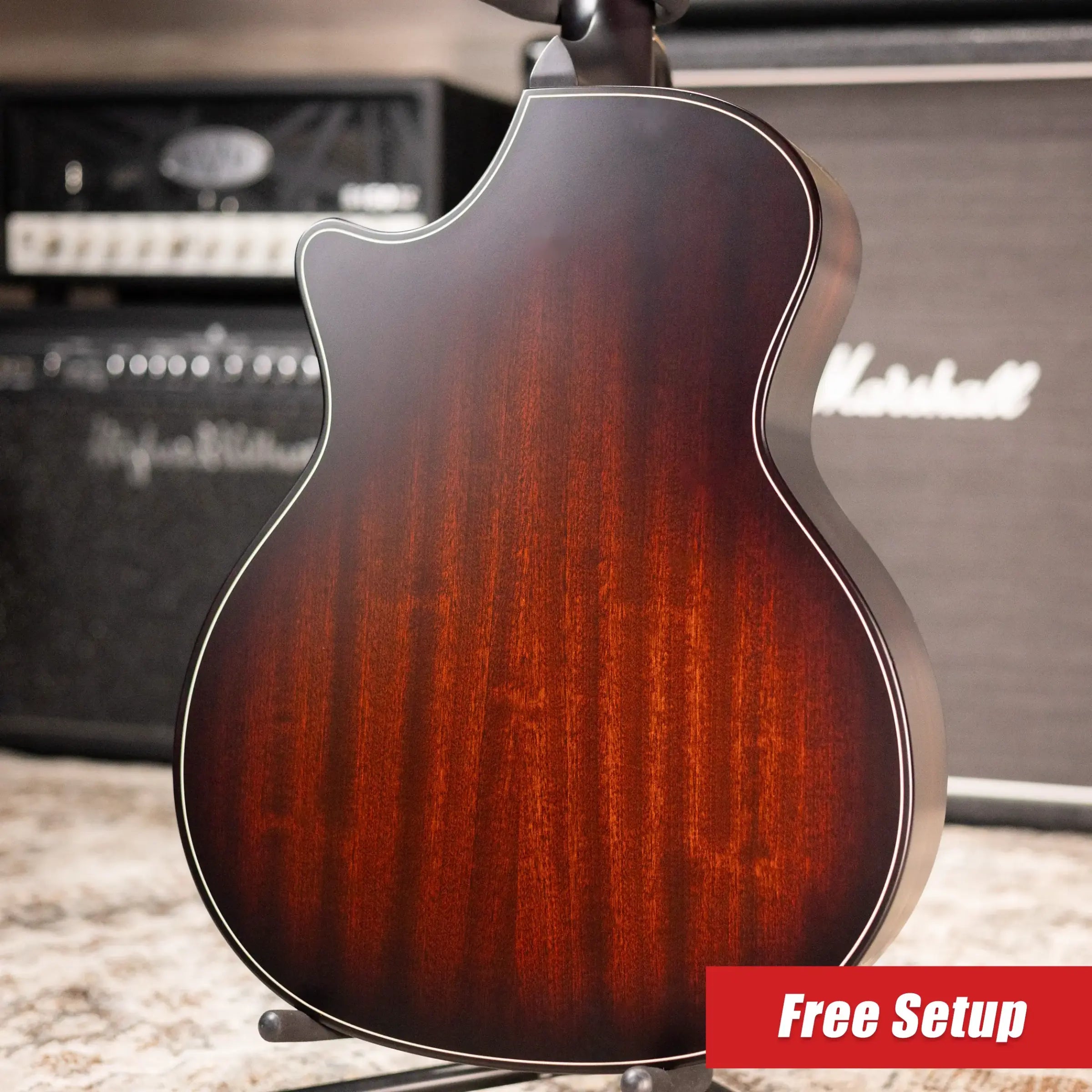 Taylor Next Generation Builder's Edition 324ce Grand Auditorium Acoustic/Electric Guitar - Tobacco Kona Burst with Hardshell Case