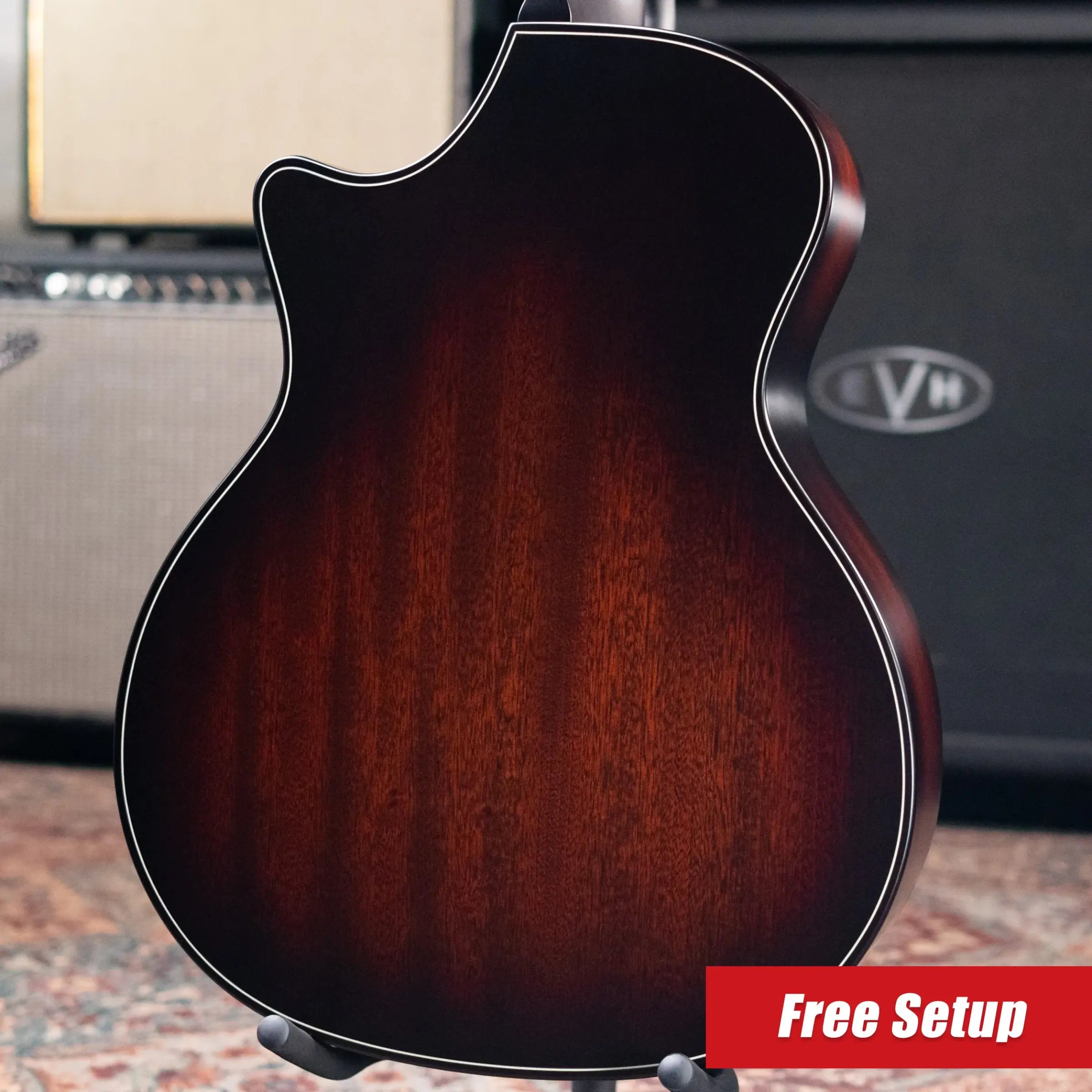Taylor Next Generation Builder's Edition 324ce Grand Auditorium Acoustic/Electric Guitar - Tobacco Kona Burst with Hardshell Case