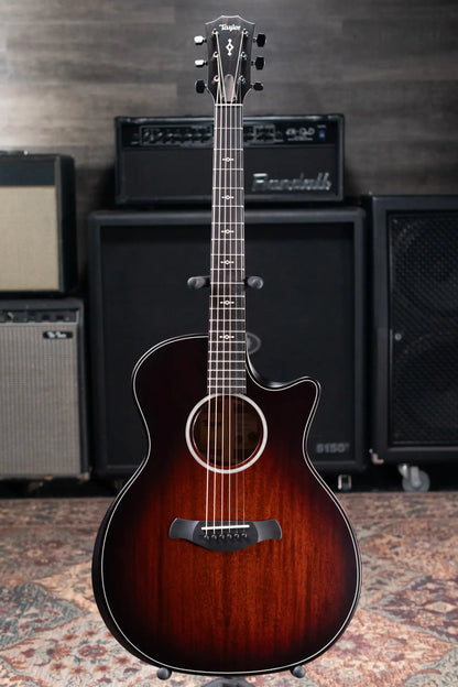Taylor Next Generation Builder's Edition 324ce Grand Auditorium Acoustic/Electric Guitar - Tobacco Kona Burst with Hardshell Case