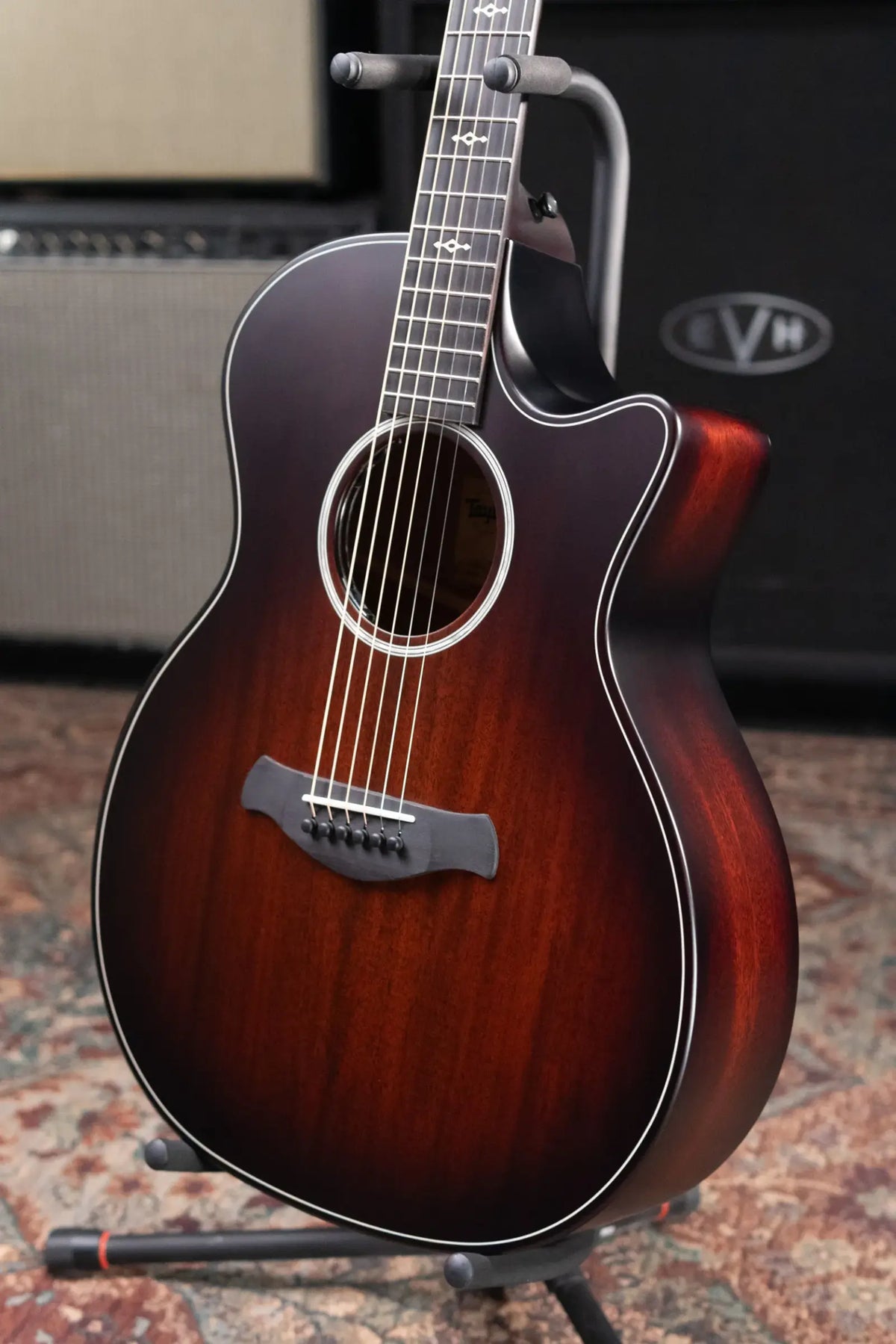 Taylor Next Generation Builder's Edition 324ce Grand Auditorium Acoustic/Electric Guitar - Tobacco Kona Burst with Hardshell Case