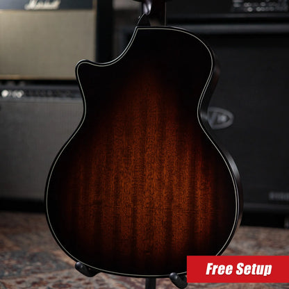 Taylor Next Generation Builder's Edition 324ce Grand Auditorium Acoustic/Electric Guitar - Tobacco Kona Burst with Hardshell Case