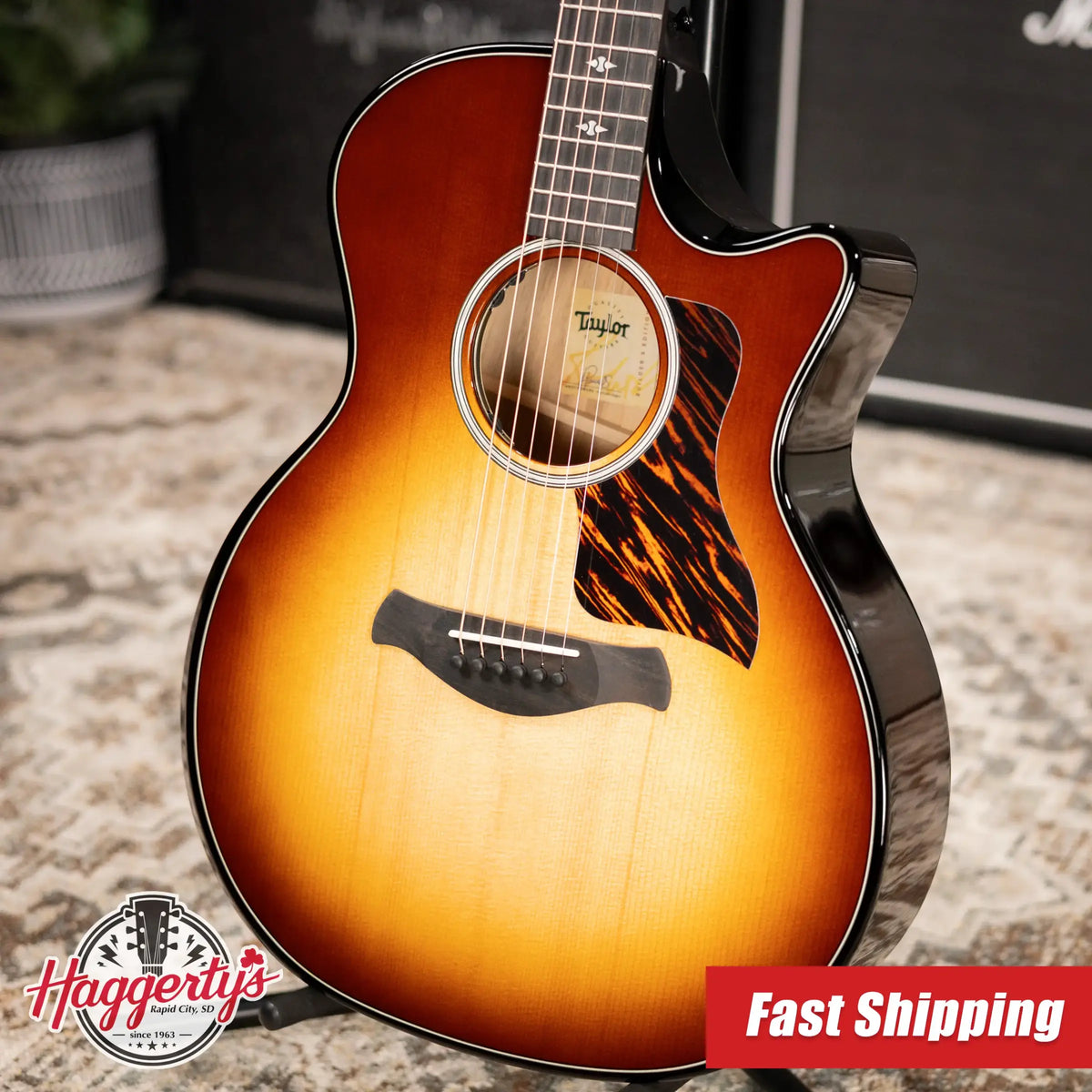 Taylor Next Generation Builder's Edition 514ce Grand Auditorium Acoustic/Electric Guitar - Kona Burst Top with Hardshell Case