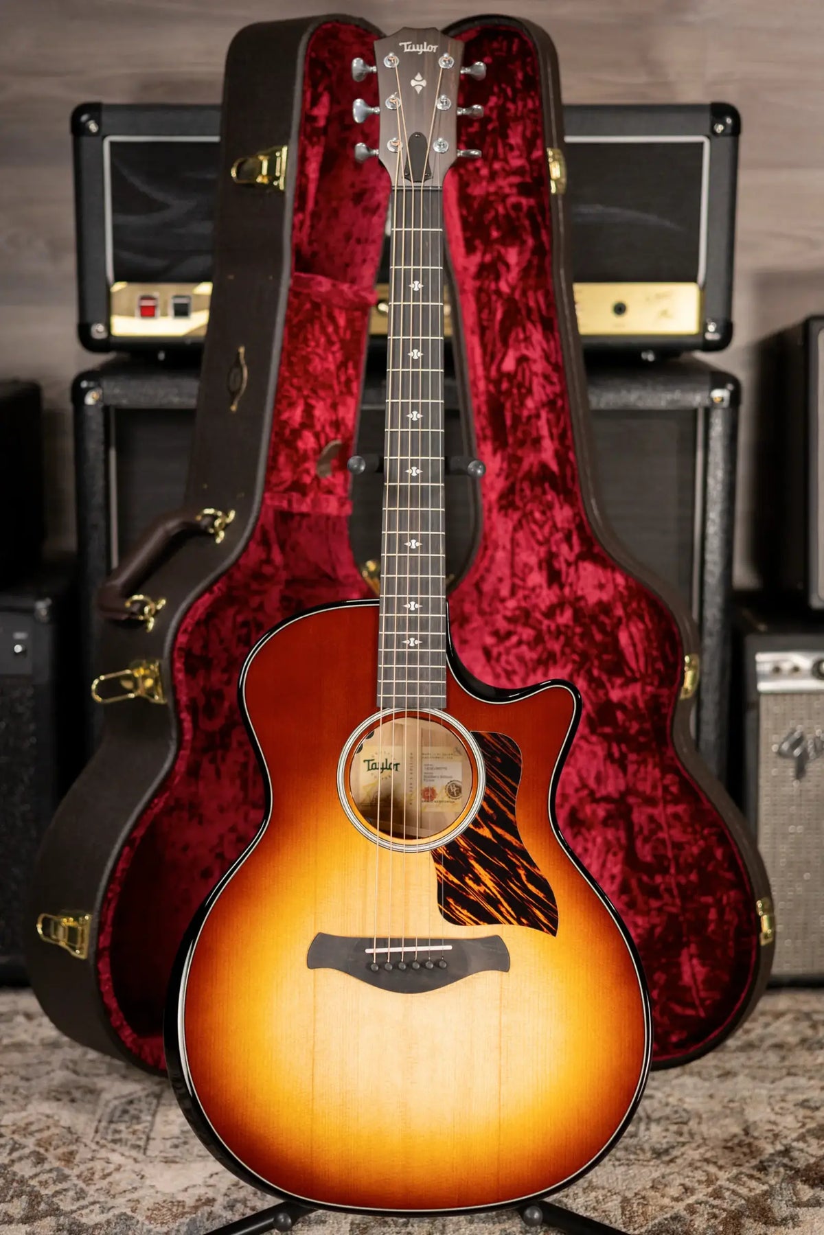 Taylor Next Generation Builder's Edition 514ce Grand Auditorium Acoustic/Electric Guitar - Kona Burst Top with Hardshell Case