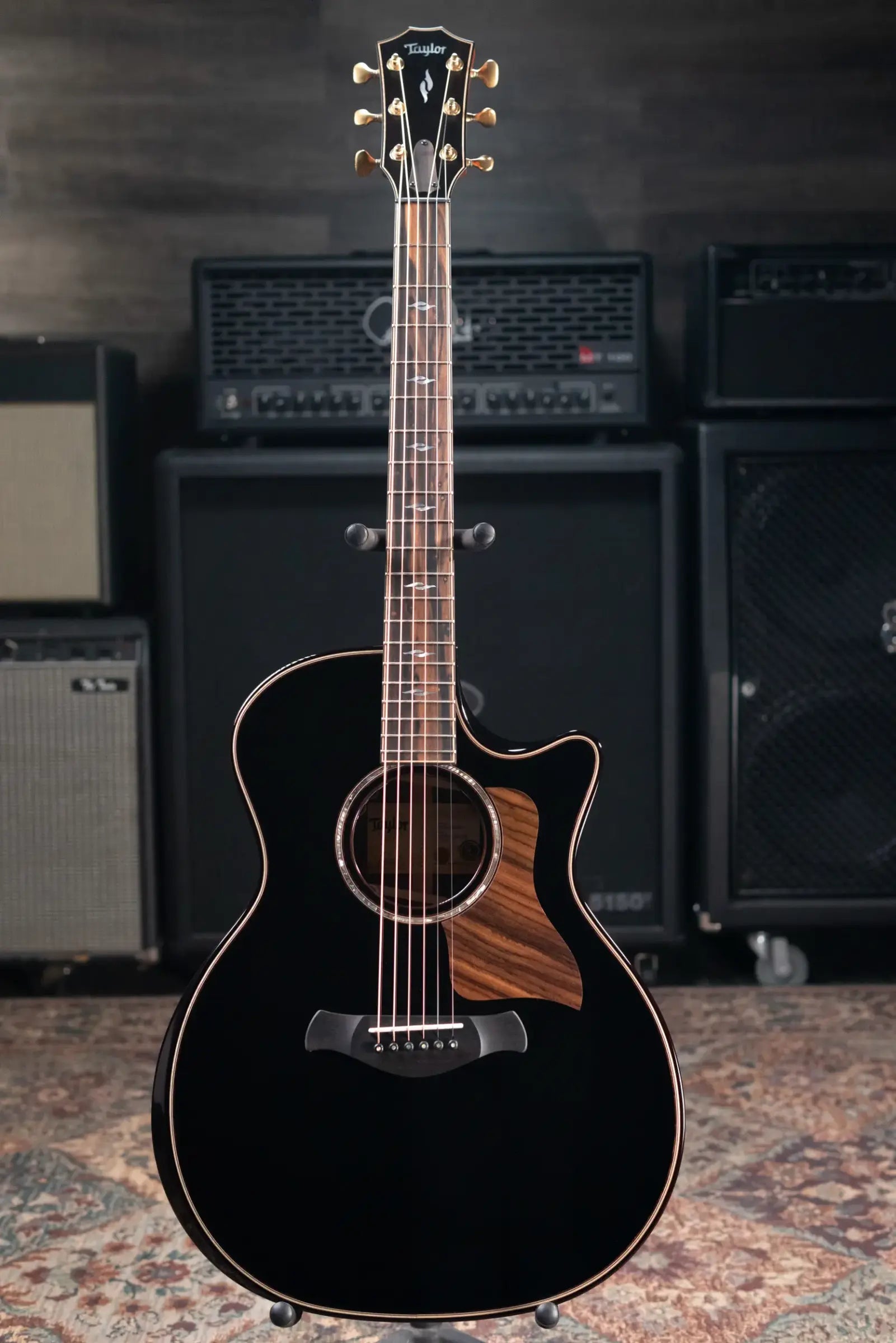 Taylor Next Generation Builder's Edition 814ce Grand Auditorium Acoustic/Electric Guitar - Blacktop with Hardshell Case