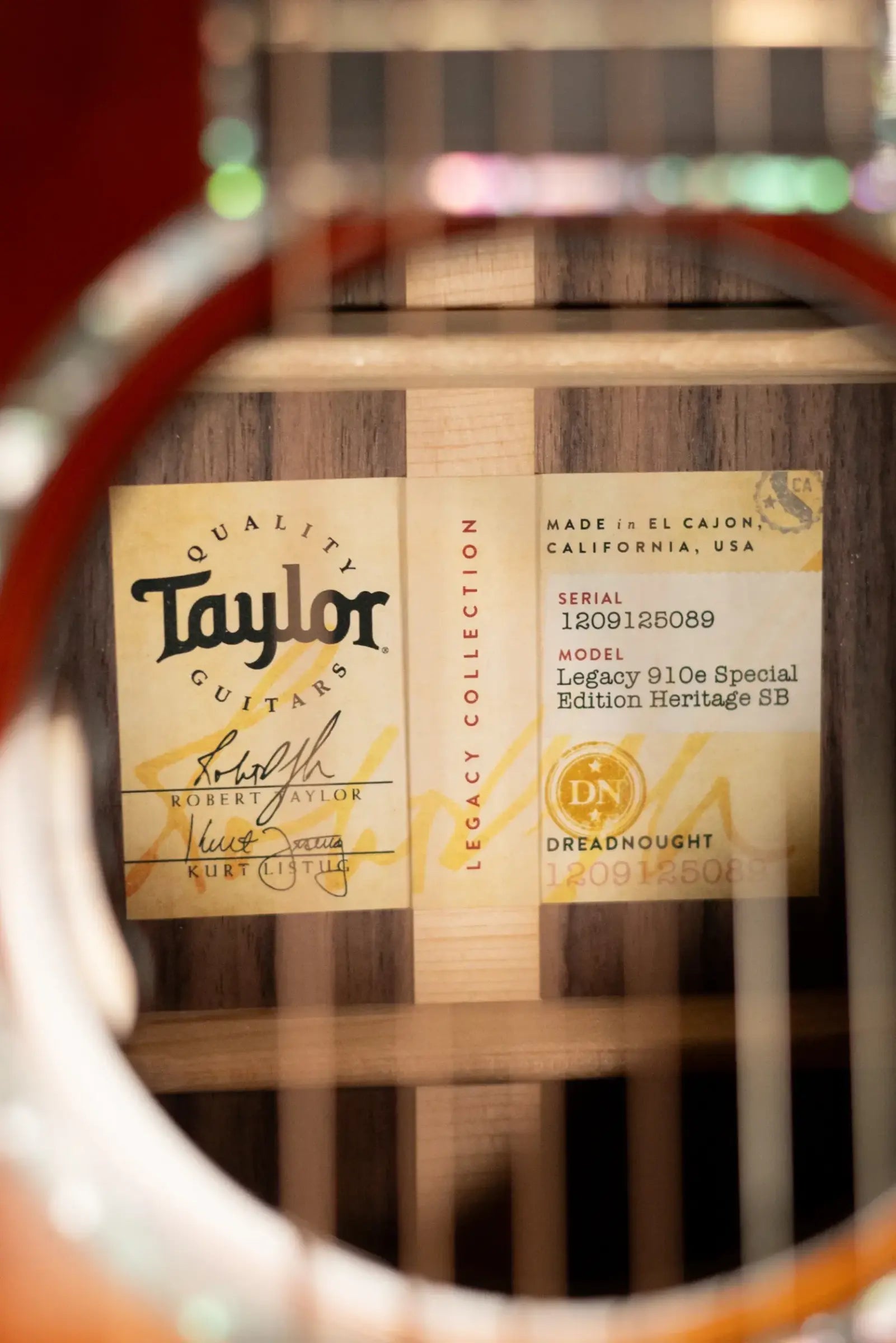 Taylor One-of-a-Kind Legacy 910e Special Edition Short-Scale Dreadnought Acoustic/Electric Guitar - Heritage Sunburst with Hardshell Case