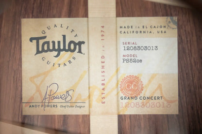 Taylor PS52ce Grand Concert 12-String Acoustic-Electric w/ Hardshell Case - Used