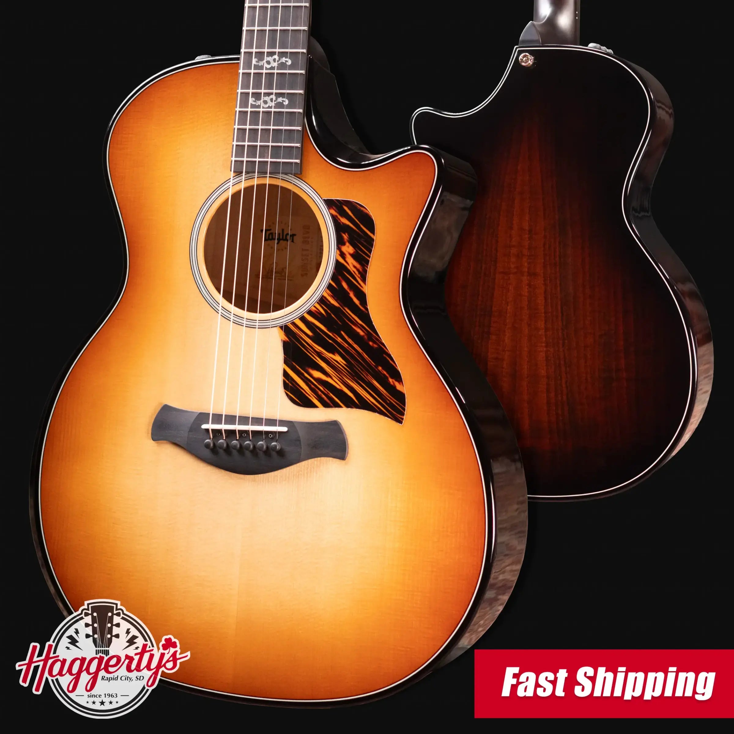 Taylor Prototype Sunset Boulevard Builder's Edition 514ce Grand Auditorium Acoustic/Electric Guitar - Shaded Edge Burst with Hardshell Case