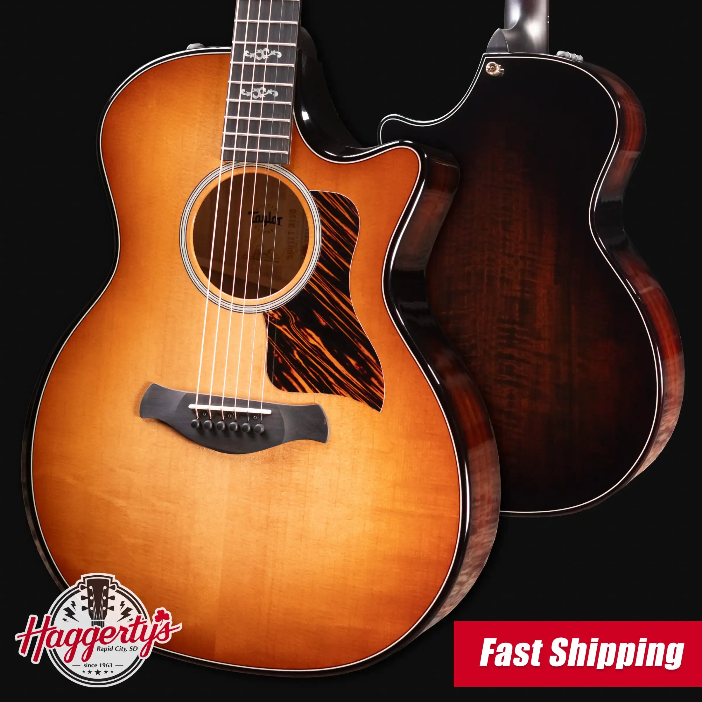 Taylor Prototype Sunset Boulevard Builder's Edition 514ce Grand Auditorium Acoustic/Electric Guitar - Shaded Edge Burst with Hardshell Case
