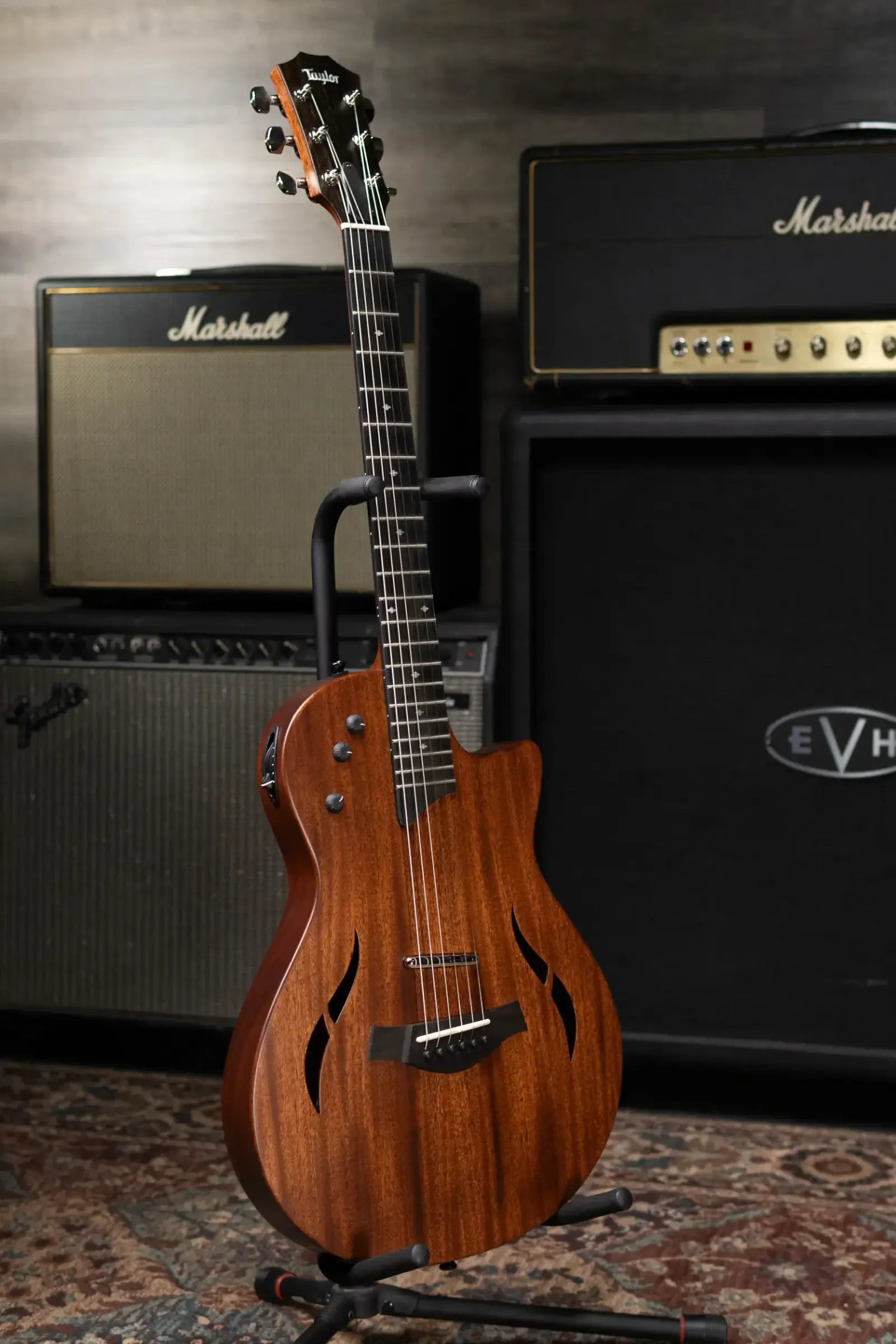 Taylor T5z Classic Hollowbody Electric Guitar - Classic Mahogany Stain with Gig Bag