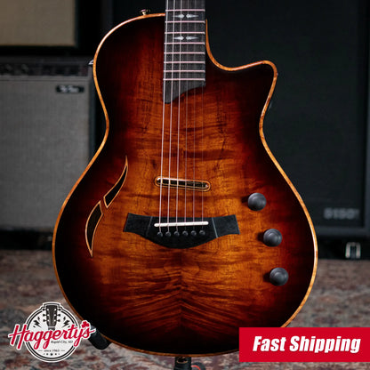 Taylor T5z Custom Koa Armrest Hollowbody Electric Guitar - Shaded Edge Burst with Hardshell Case