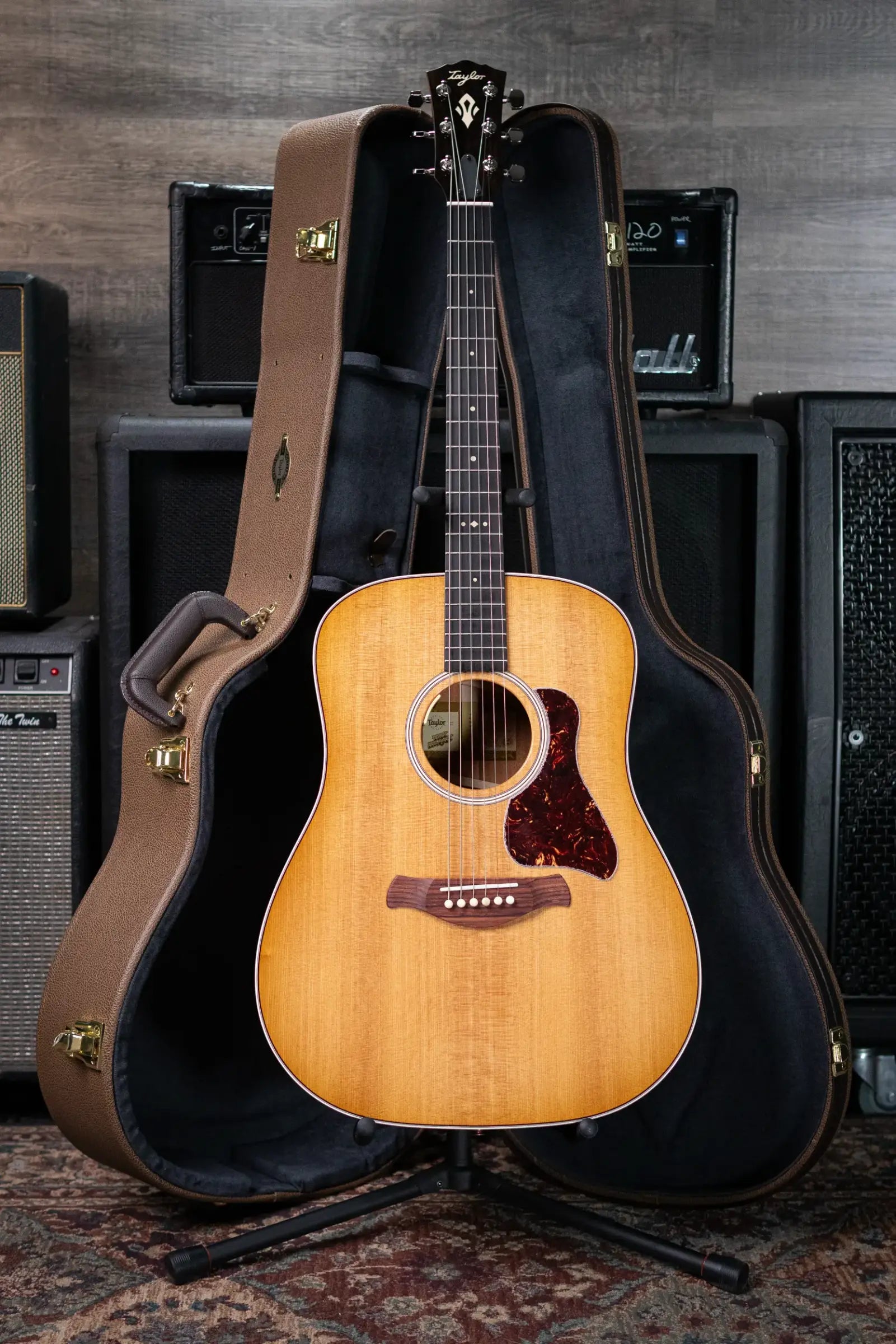 Taylor Trey Hensley Gold Label 510e Special Edition Dreadnought Acoustic / Electric Guitar -  Antique Blonde with Hardshell Case