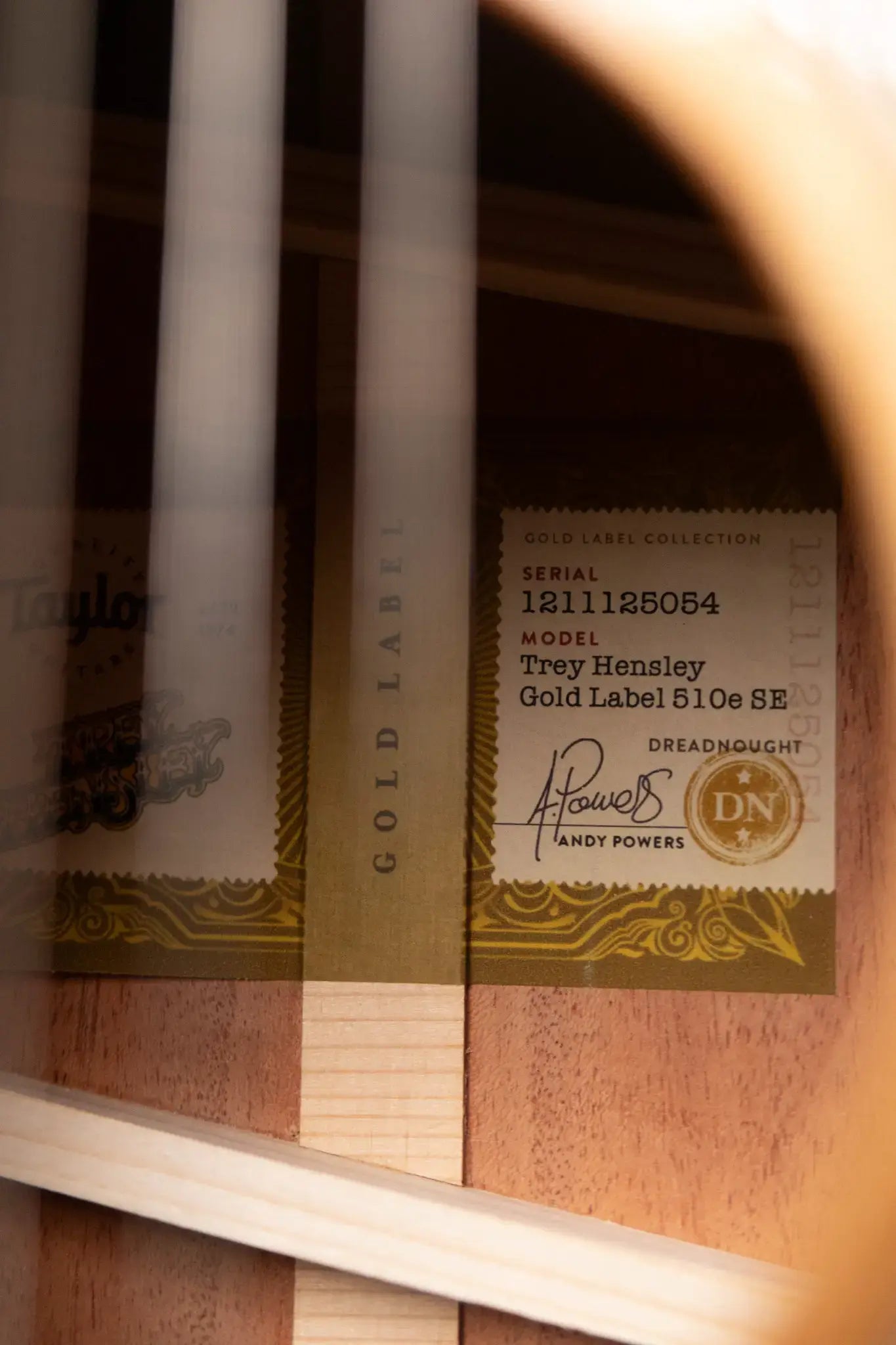 Taylor Trey Hensley Signature Gold Label 510e Special Edition Dreadnought Acoustic/Electric Guitar with Hardshell Case