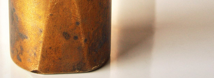 The Rock Slide Small Aged Brass Swamp Guitar Slide