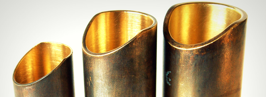 The Rock Slide Small Aged Brass Swamp Guitar Slide