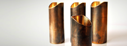 The Rock Slide Small Aged Brass Swamp Guitar Slide