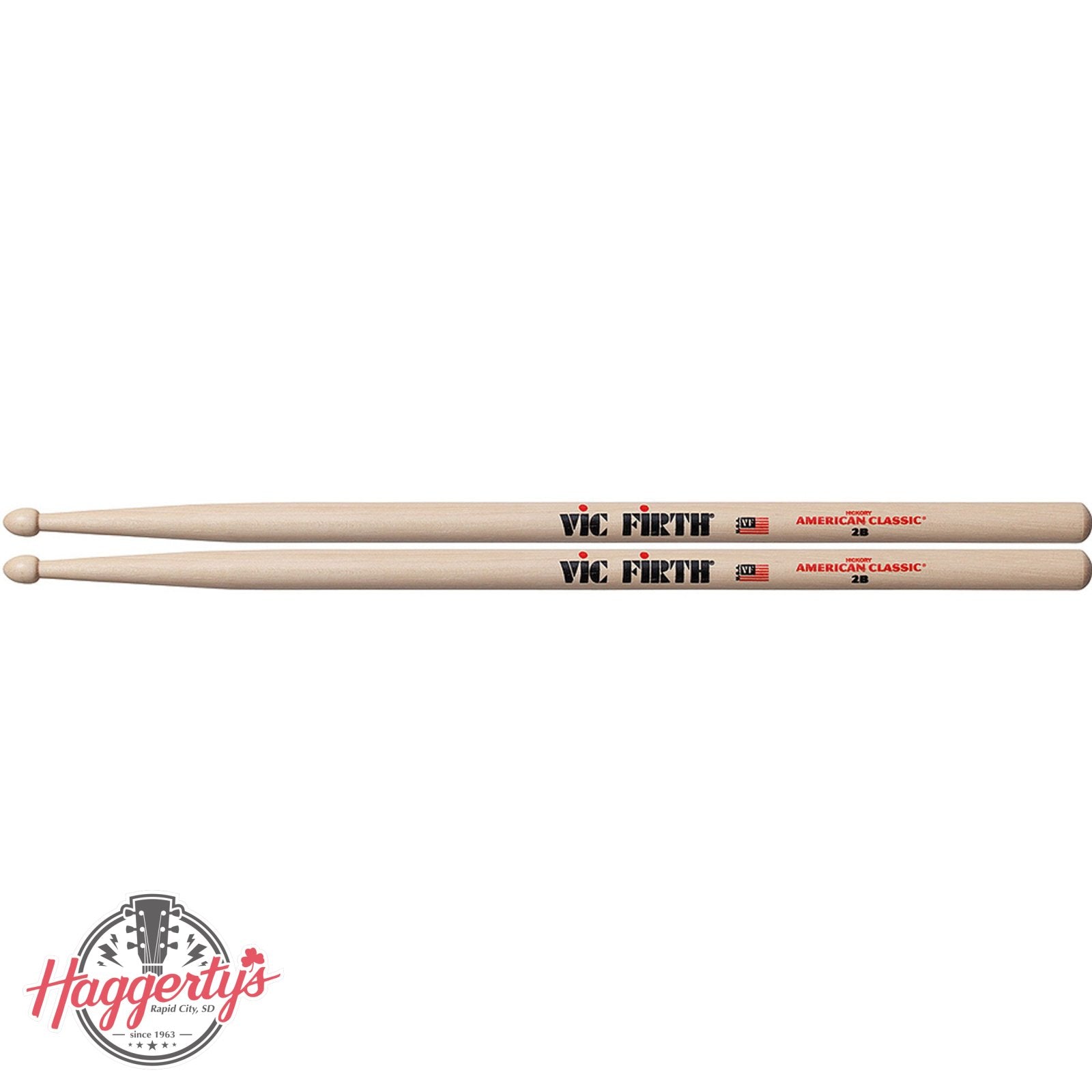 Vic Firth 2B Wood Tip Drum Sticks