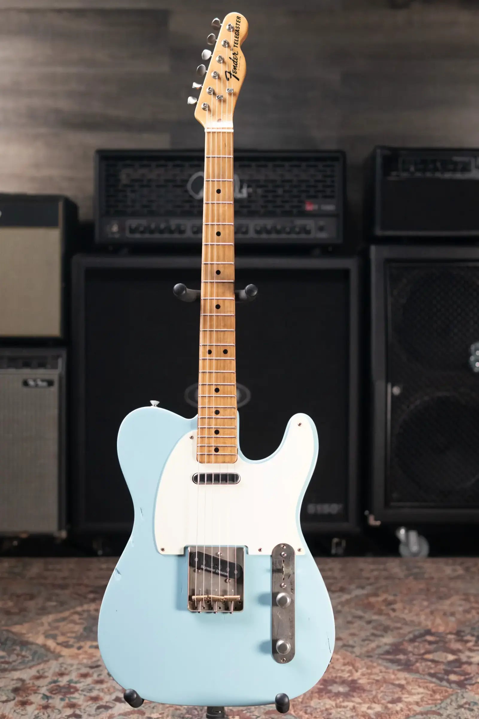 Fender 1969 Telecaster Electric Guitar Refinished Blue with Hardshell Case - Used
