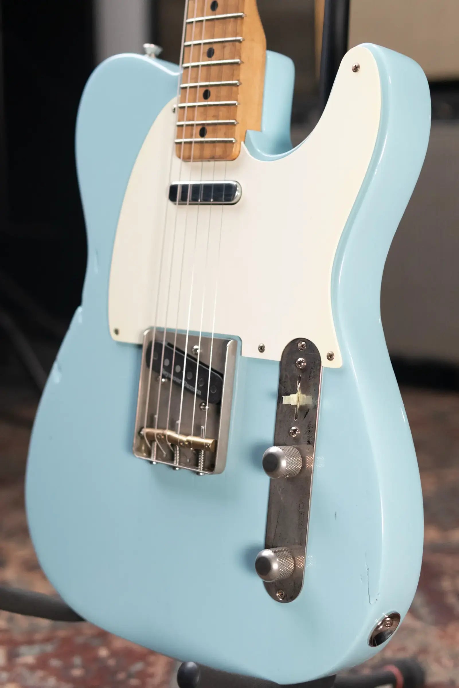 Fender 1969 Telecaster Electric Guitar Refinished Blue with Hardshell Case - Used