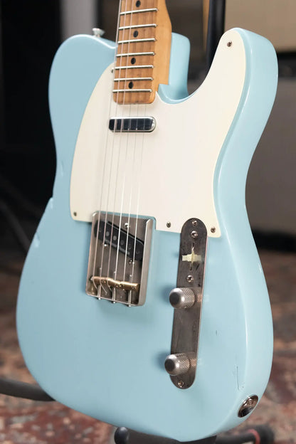 Fender 1969 Telecaster Electric Guitar Refinished Blue with Hardshell Case - Used
