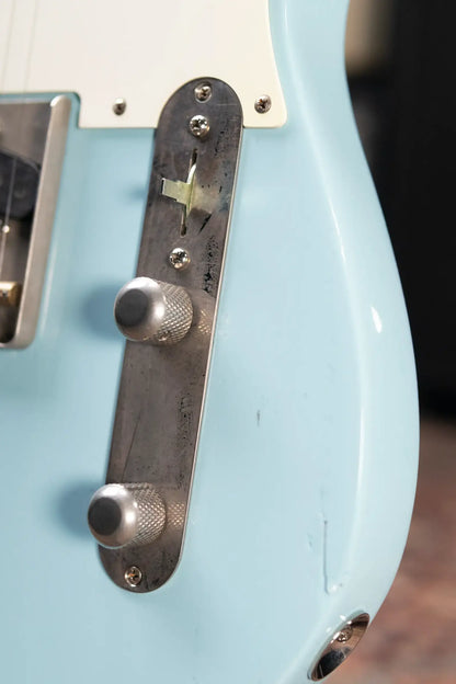 Fender 1969 Telecaster Electric Guitar Refinished Blue with Hardshell Case - Used