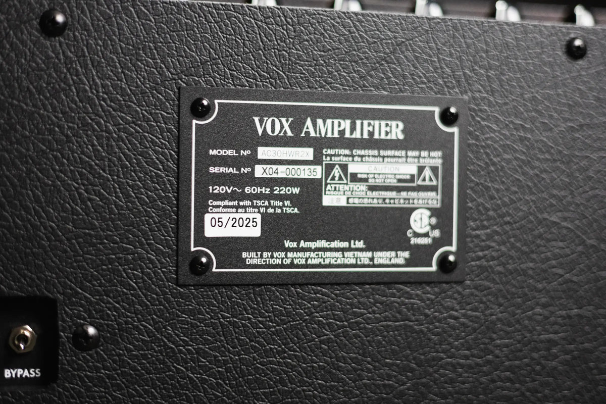 Vox AC30HWR2X Handwired Combo Amp