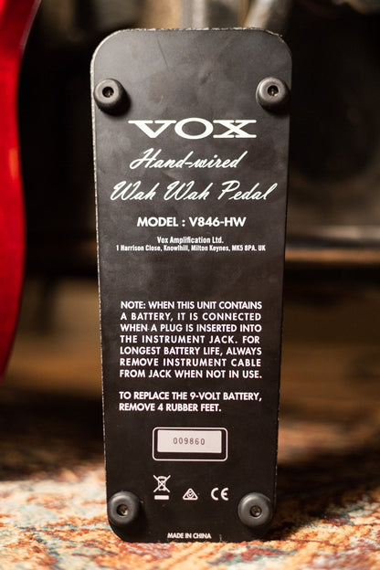 Vox V846HW Hand Wired Wah Wah Pedal