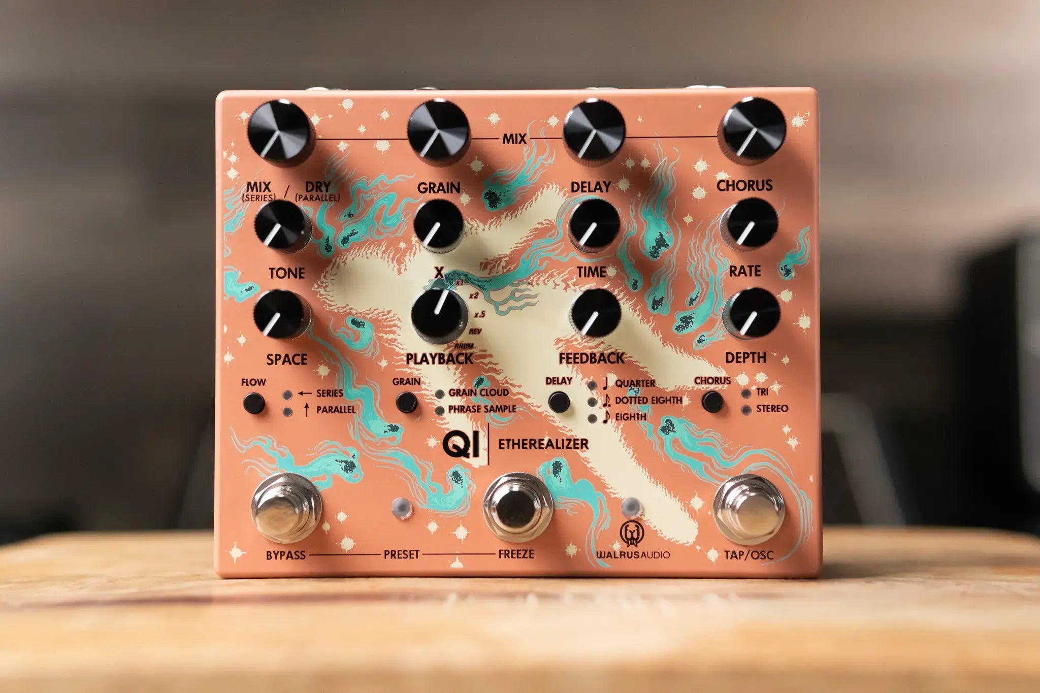 Walrus Audio Qi Etherealizer Pedal Terracotta 67a4c9834bccc