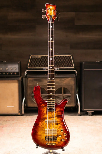 Warwick Limited Edition Masterbuilt Streamer Stage II NT Bass - Bleached Honey Sunset Burst with Gig Bag