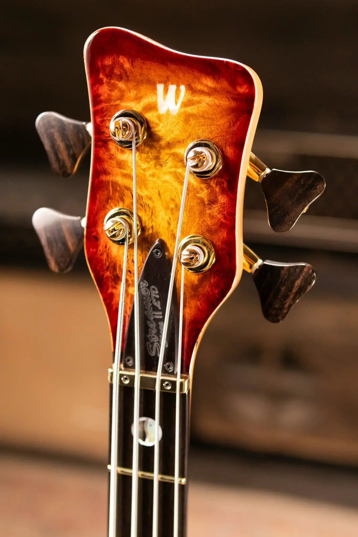 Warwick Limited Edition Masterbuilt Streamer Stage II NT Bass - Bleached Honey Sunset Burst with Gig Bag