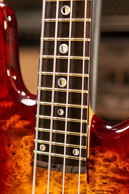 Warwick Limited Edition Masterbuilt Streamer Stage II NT Bass - Bleached Honey Sunset Burst with Gig Bag