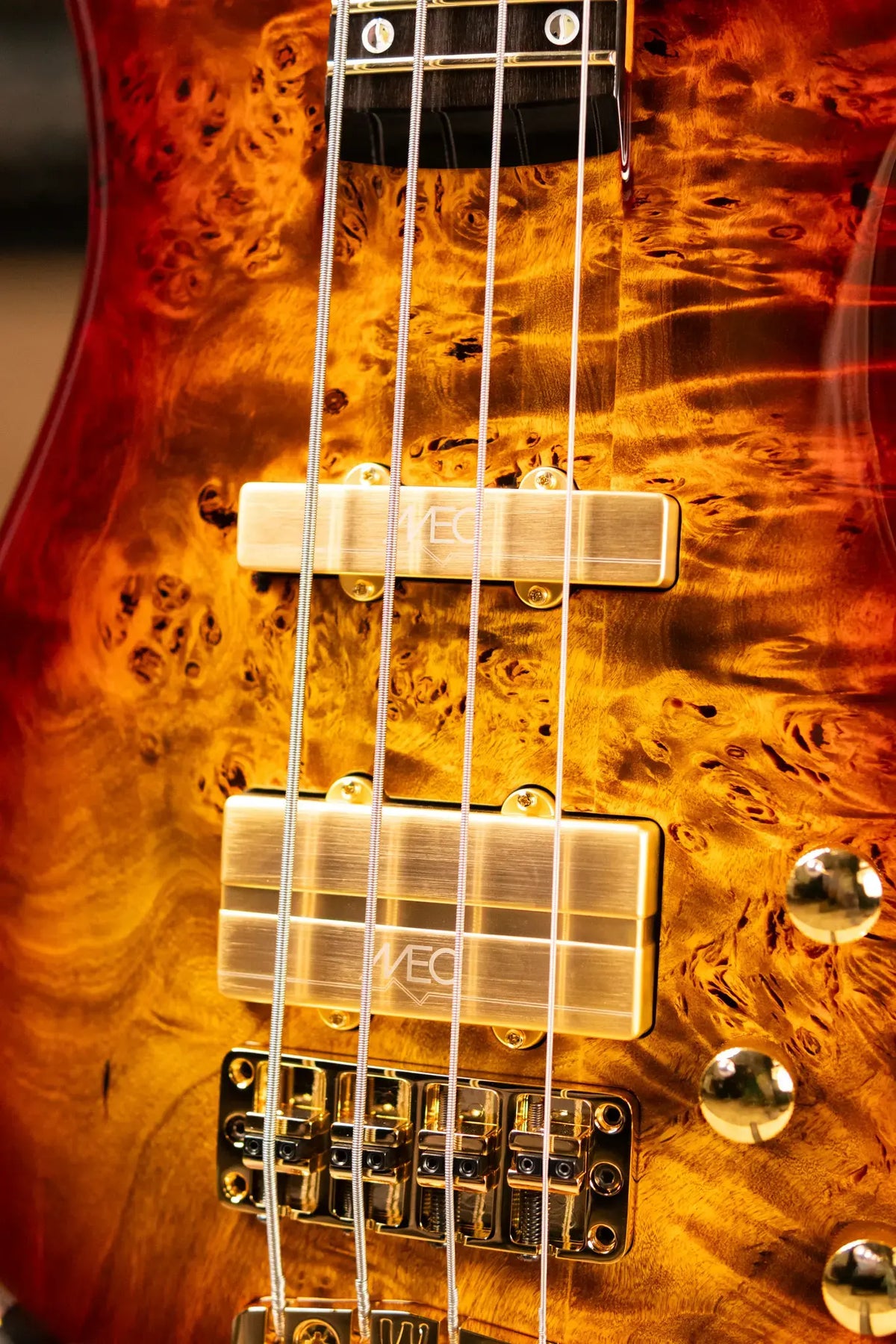 Warwick Limited Edition Masterbuilt Streamer Stage II NT Bass - Bleached Honey Sunset Burst with Gig Bag