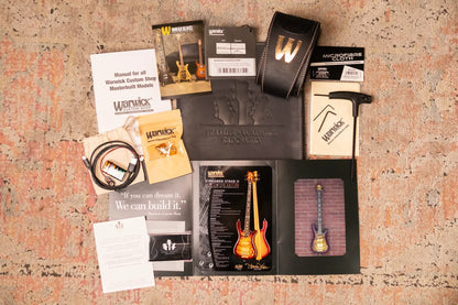 Warwick Limited Edition Masterbuilt Streamer Stage II NT Bass - Bleached Honey Sunset Burst with Gig Bag